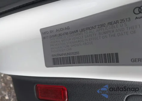 2018 Audi A4 2.0T Premium/2.0T Tech Premium z USA, uszkodzony, nr VIN WAUDNAF46JN005255